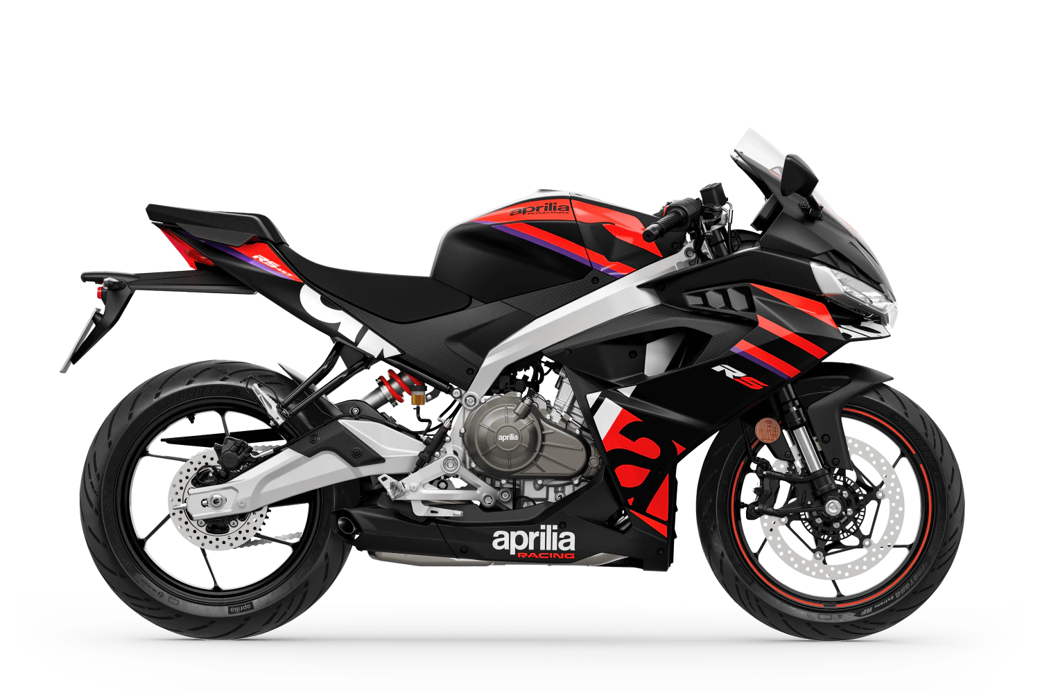 Aprilia RS 457 Racing Red on track