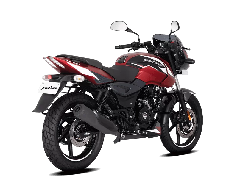 Bajaj Pulsar 180 Red aggressive angle