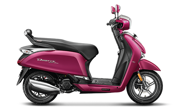 Hero Destini 125 Candy Blazing Red side profile