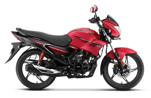 Hero Glamour 125 Red side profile