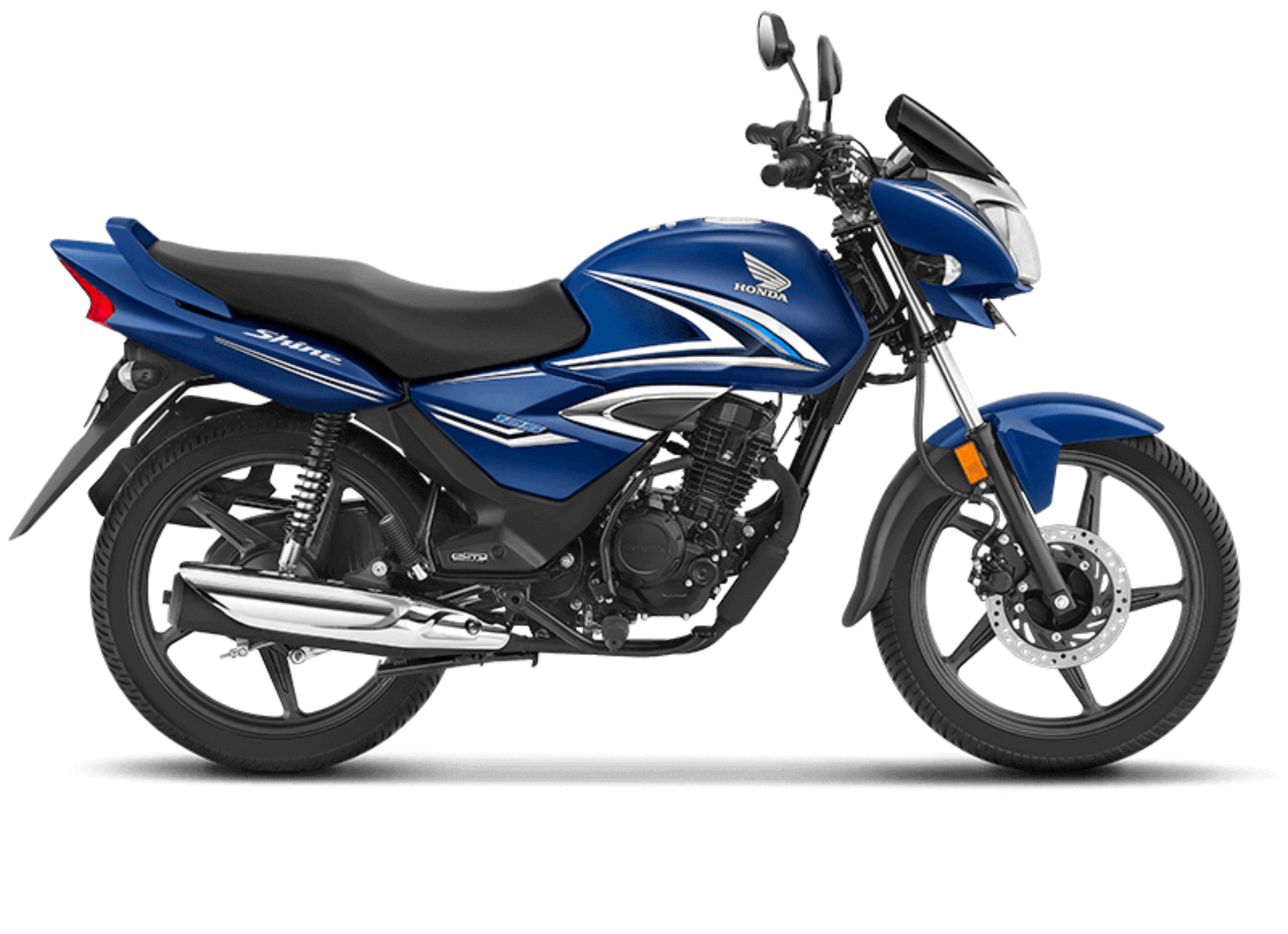 Honda Shine 125 Blue commuting pose