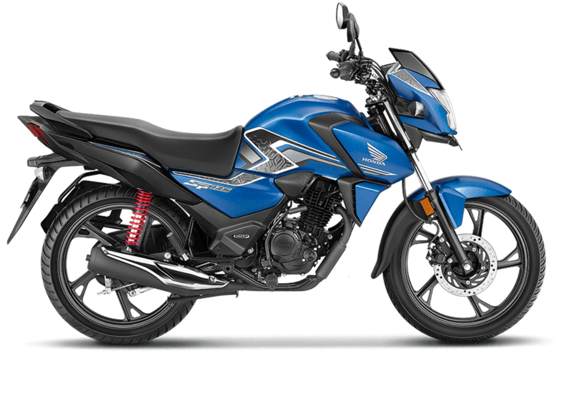 Honda SP 125 Blue commuting pose