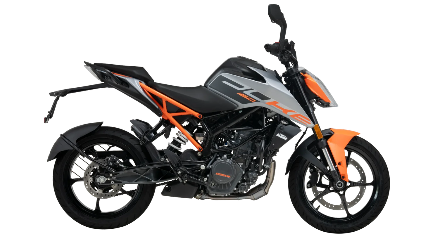 KTM Duke 160 Silver Metallic Matte side view
