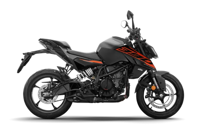KTM Duke 390 Liquid Carbon Black side profile