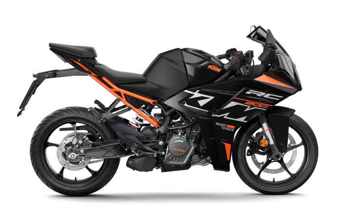 KTM RC 200 Black aggressive side profile