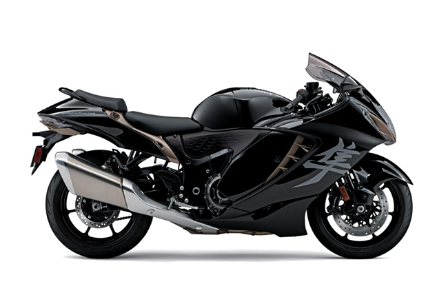 Suzuki Hayabusa Glass Sparkle Black side profile
